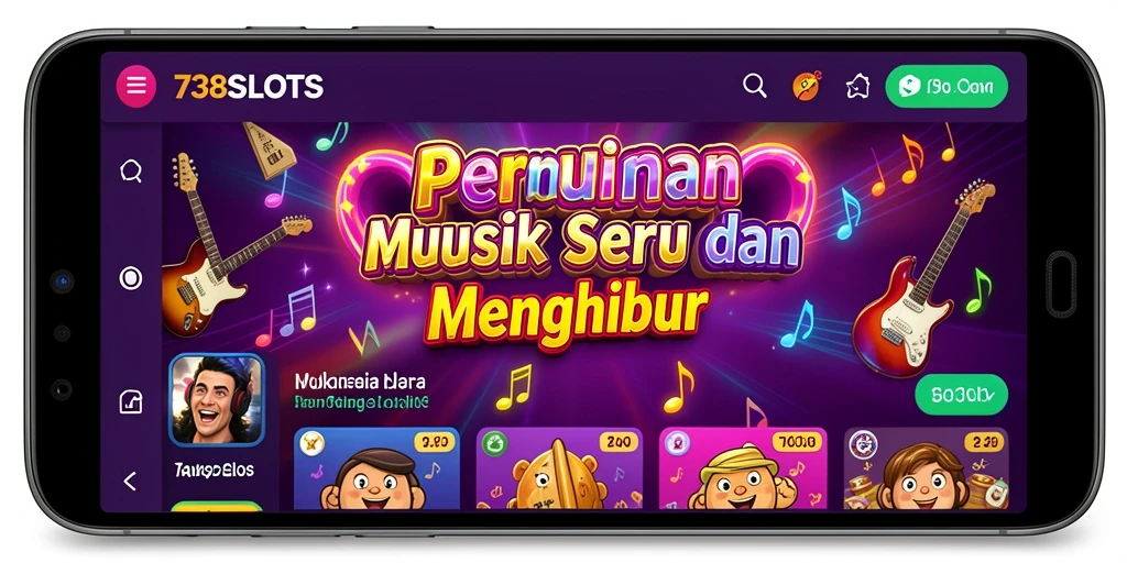 Tampilan gameplay 738SLOTS dengan musik yang mengasyikkan.