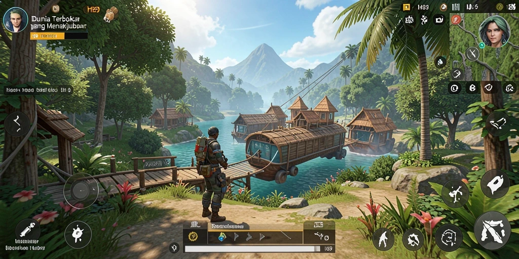 Screenshot gameplay H89 menampilkan dunia terbuka yang luas dan penuh petualangan.