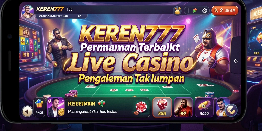 Tampilan gameplay Live Casino yang seru dan interaktif di KEREN777.