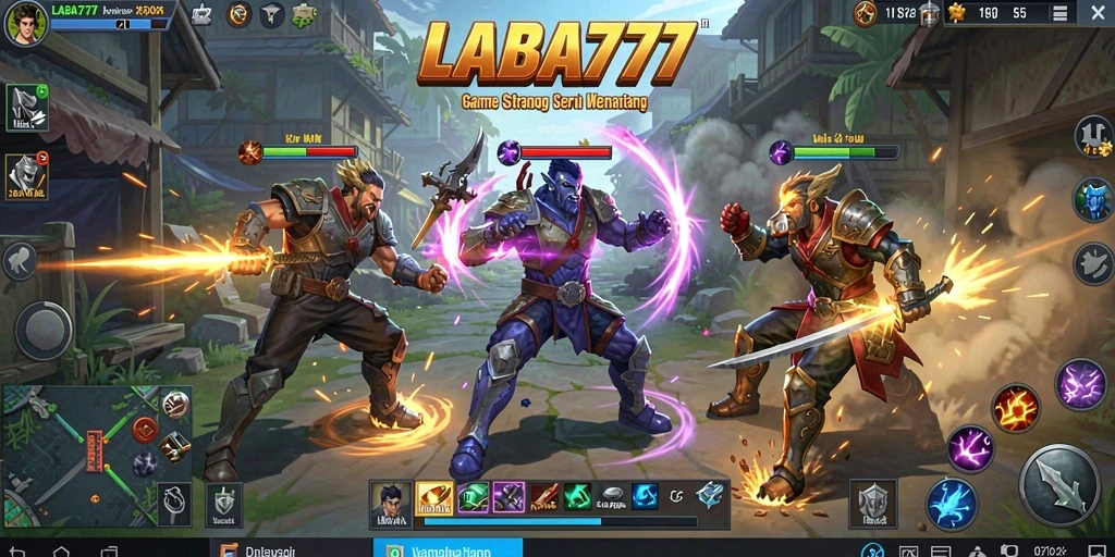 Tampilan gameplay menarik dari LABA777 dengan pertarungan strategis.