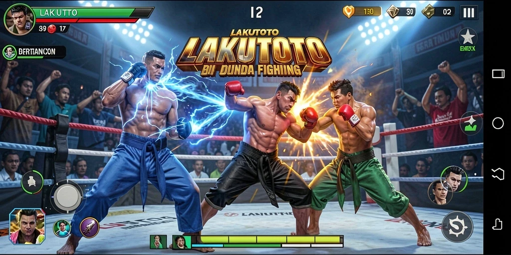 Tangkapan layar pertarungan menegangkan di LAKUTOTO.