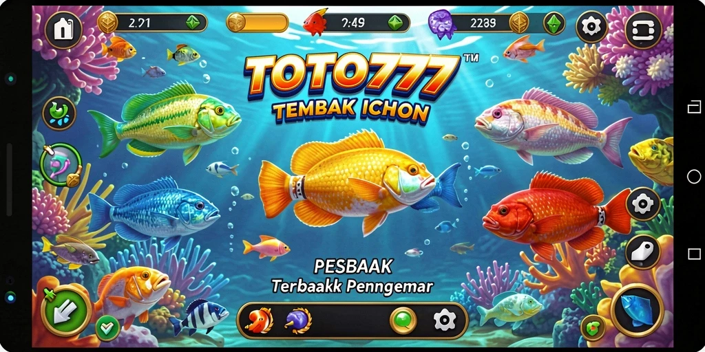 Tampilan gameplay TOTO777 dengan berbagai ikan yang menarik.