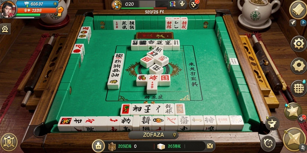 Tangkapan layar gameplay Mahjong ZOFAZA yang menawan.