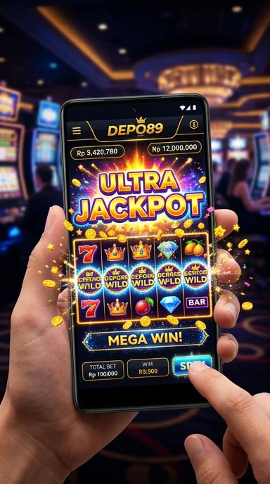 Screenshot antarmuka pengguna depo89 yang menarik.